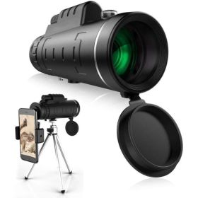 40X60 Monocular Telescope with Smartphone Holder & Tripod;  2022 Power Prism Compact Monoculars for Adults Kids;  HD Monocular Scope for Bird Watching