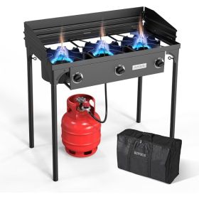 3 Burner Propane Gas Stove with Carrying Bag