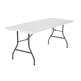 6 Foot Folding Table In White Speckle Free Shipping Camping Chair Dining Tables Furnitures Home Furniture Desk Room Portable