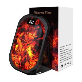 Rechargeable Hand Warmer 5000mAh with Charcoal Pattern,Portable Electric Hand Heater ,USB Battery Operated Handwarmer for Camping,Hiking,Hunting,Golf