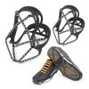 1pair Traction Cleats; Iron Chain Anti-skid Shoe Cover For Outdoor Climbing Hiking And Walking