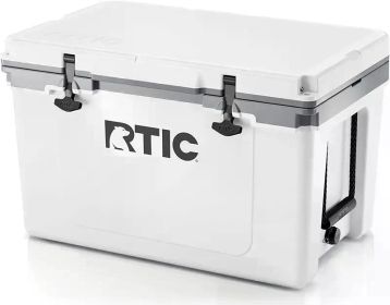 RTIC Ultra-Light 52 Quart Hard Cooler Insulated Portable Ice Chest (Color: White.Grey)