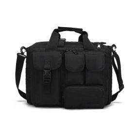 Portable Tactical Messenger Bag For Laptop (Color: Black)