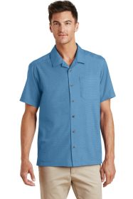 Port Authority Textured Camp Shirt S662 (Color: Celadon, size: 3XL)